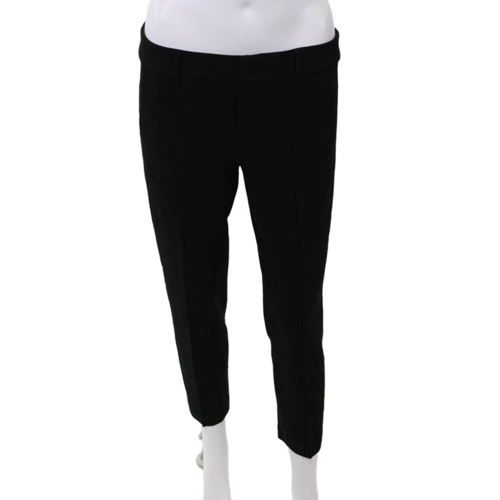 Vince Womens Solid Pleated Tapered Leg Trousers Black Size 2